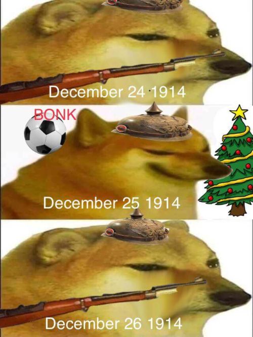 WWI memes, christmas truce