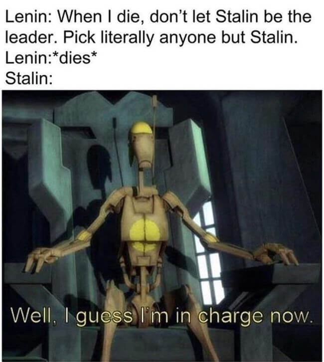 Stalin taking control after lenins death circa 1924
