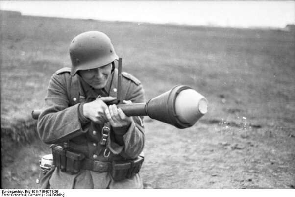 german soldier with panzerfaust 60