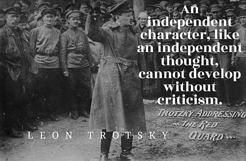An independent character, like an independent thought, cannot develop without criticism