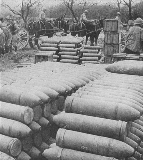 French ammo depot near Verdun, 1916