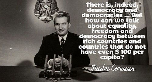 Nicolae Ceausescu about democracy
