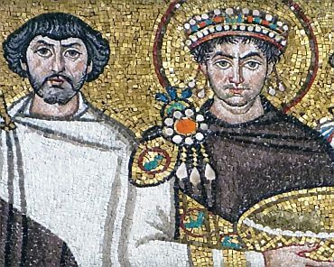 Belisarius and Justinian mosaic